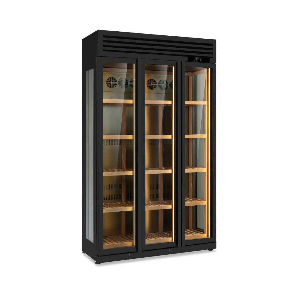 Βιτρίνα κρασιών με 3 πόρτες WINELUX 135 BLK | Alfafrost.gr